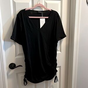 BloomChic Scrunched Sides Top - Black - Size 18/20